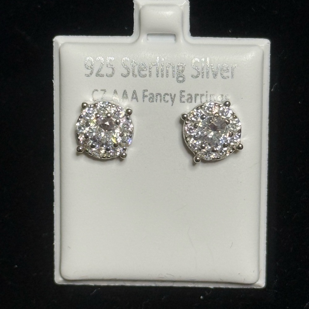 925 Sterling Silver CZ  Earrings